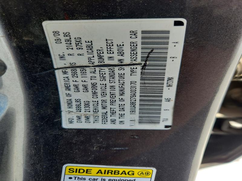 Продажа на аукционе авто 2009 Acura Tl, vin: 19UUA86279A003170, номер лота: 59898836