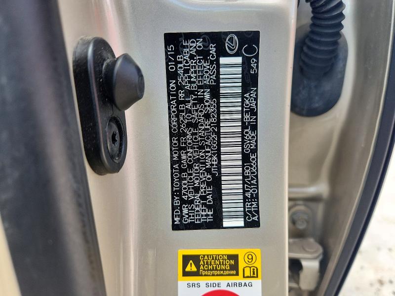 Продаж на аукціоні авто 2015 Lexus Es, vin: JTHBK1GG2F2182355, номер лоту: 60160436