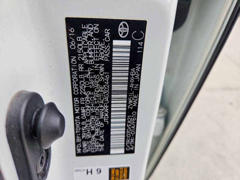 Aukcja sprzedaży 2016 Toyota Prius, vin: JTDKARFU4G3024461, numer aukcji: 60070966