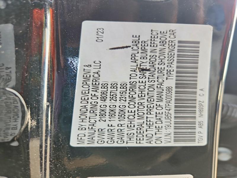 Aukcja sprzedaży 2023 Acura Tlx, vin: 19UUB5F47PA000988, numer aukcji: 59153476