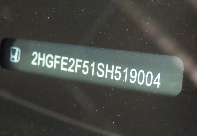 61963856 :رقم المزاد ، 2HGFE2F51SH519004 vin ، 2025 Honda Civic مزاد بيع