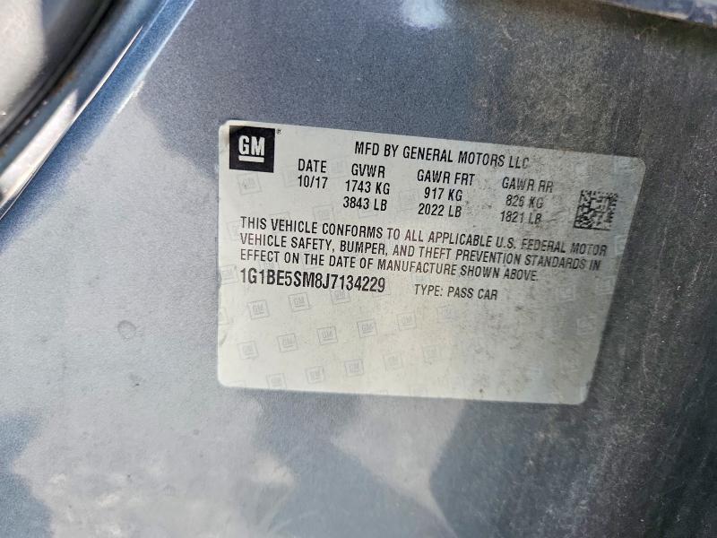 Продаж на аукціоні авто 2018 Chevrolet Cruze, vin: 1G1BE5SM8J7134229, номер лоту: 62619096