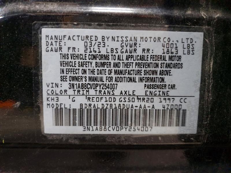 Aukcja sprzedaży 2023 Nissan Sentra, vin: 3N1AB8CV0PY254007, numer aukcji: 60502806