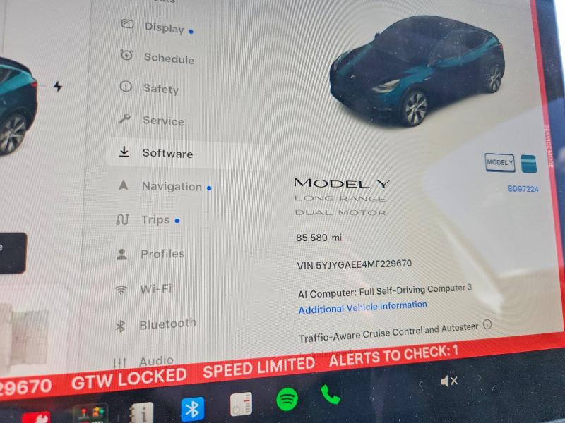 2021 Tesla Model Y მანქანა იყიდება აუქციონზე, vin: 5YJYGAEE4MF229670, აუქციონის ნომერი: 60686816