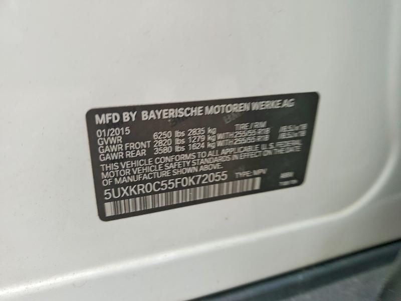 61108516 :رقم المزاد ، 5UXKR0C55F0K72055 vin ، 2015 Bmw X5 مزاد بيع