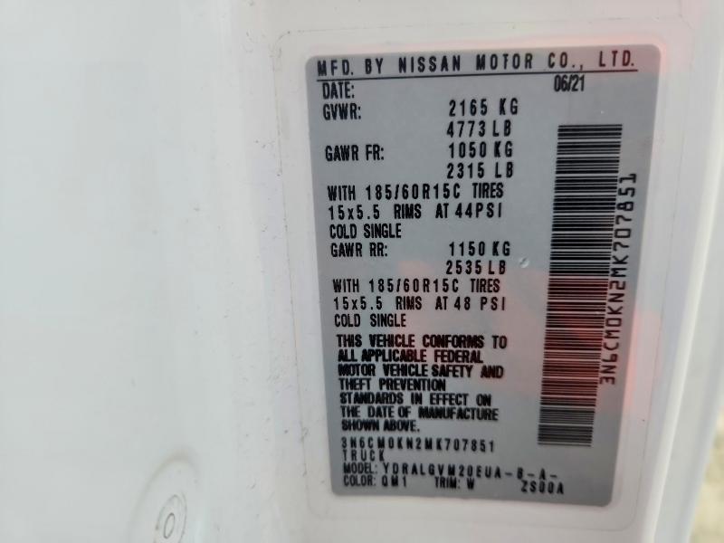 Продажа на аукционе авто 2021 Nissan Nv200, vin: 3N6CM0KN2MK707851, номер лота: 60932766