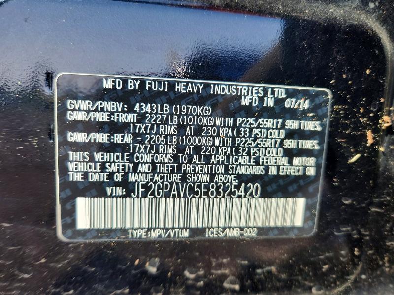 Продажа на аукционе авто 2014 Subaru Xv Crosstrek, vin: JF2GPAVC5E8325420, номер лота: 60498876