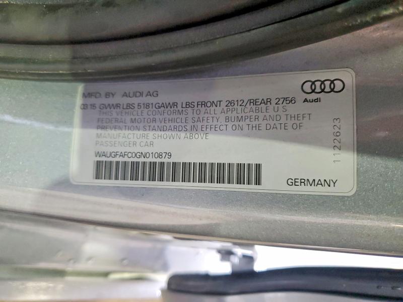 Продаж на аукціоні авто 2016 Audi A6, vin: WAUGFAFC0GN010879, номер лоту: 62299326
