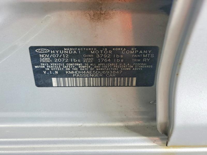 Aukcja sprzedaży 2013 Hyundai Elantra, vin: KMHDH4AE5DU693847, numer aukcji: 62005946