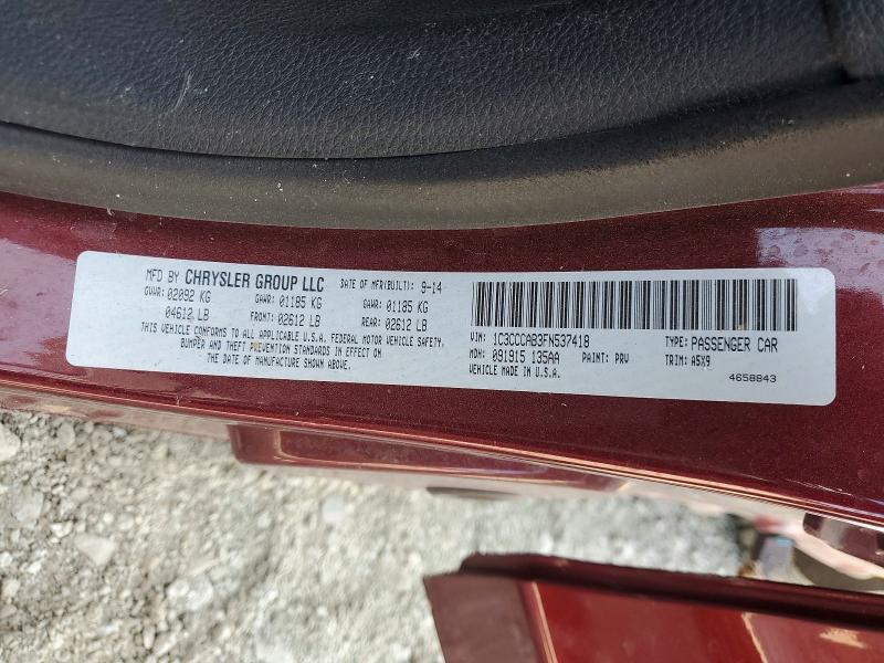 2015 Chrysler 200 მანქანა იყიდება აუქციონზე, vin: 1C3CCCAB3FN537418, აუქციონის ნომერი: 62090956