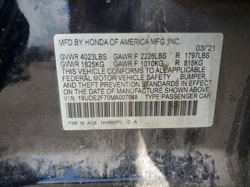 Aukcja sprzedaży 2021 Acura Ilx, vin: 19UDE2F70MA007048, numer aukcji: 61430196