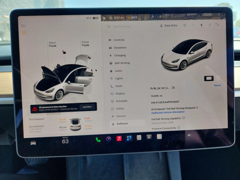 61638886 :رقم المزاد ، 5YJ3E1EA4PF545457 vin ، 2023 Tesla Model 3 مزاد بيع