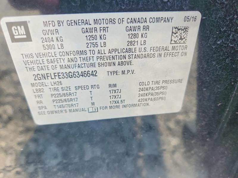 Продаж на аукціоні авто 2016 Chevrolet Equinox, vin: 2GNFLFE33G6346642, номер лоту: 61179686