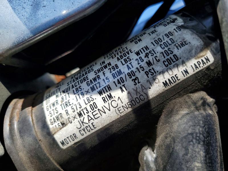 1999 Kawasaki En500 მანქანა იყიდება აუქციონზე, vin: JKAENVC11XA157074, აუქციონის ნომერი: 62935486