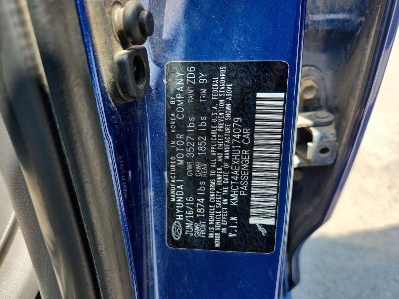 Продаж на аукціоні авто 2017 Hyundai Accent, vin: KMHCT4AEXHU174079, номер лоту: 61931616