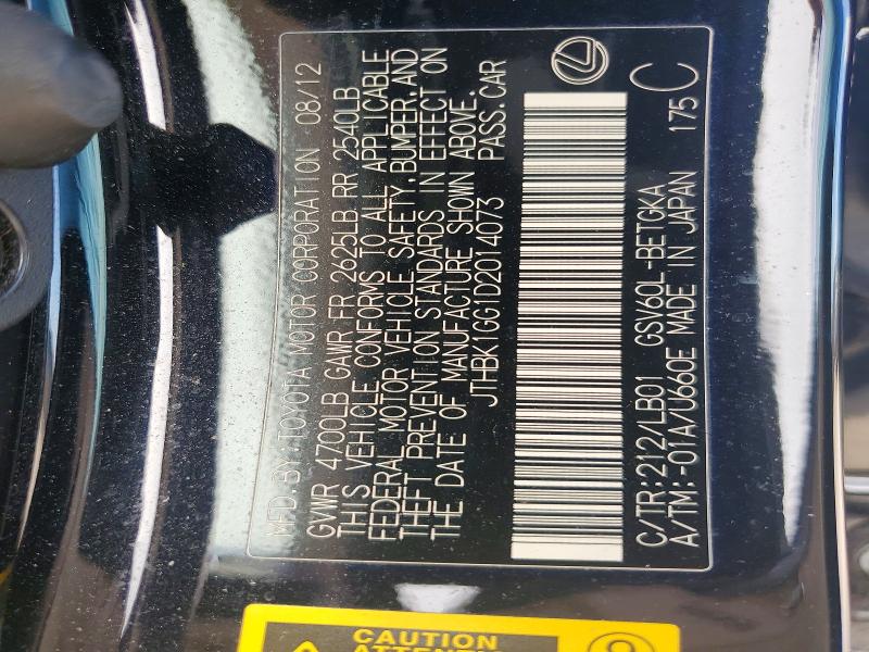 Продажа на аукционе авто 2013 Lexus Es, vin: JTHBK1GG1D2014073, номер лота: 59851696