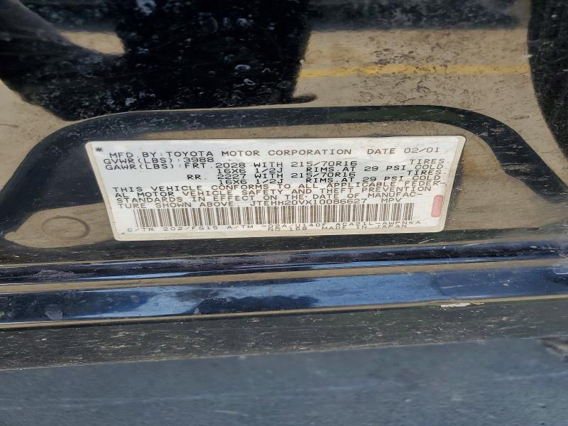 Продажа на аукционе авто 2001 Toyota Rav4, vin: JTEHH20VX10086627, номер лота: 63362546
