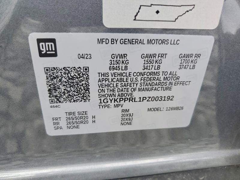 Продаж на аукціоні авто 2023 Cadillac Lyriq, vin: 1GYKPPRL1PZ003192, номер лоту: 62147296