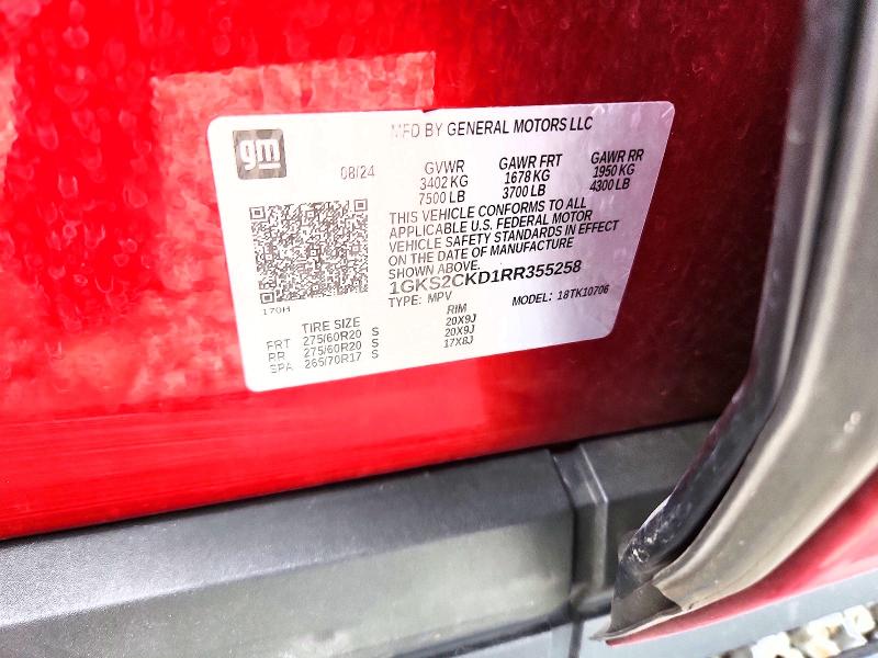 Aukcja sprzedaży 2024 Gmc Yukon, vin: 1GKS2CKD1RR355258, numer aukcji: 63325276