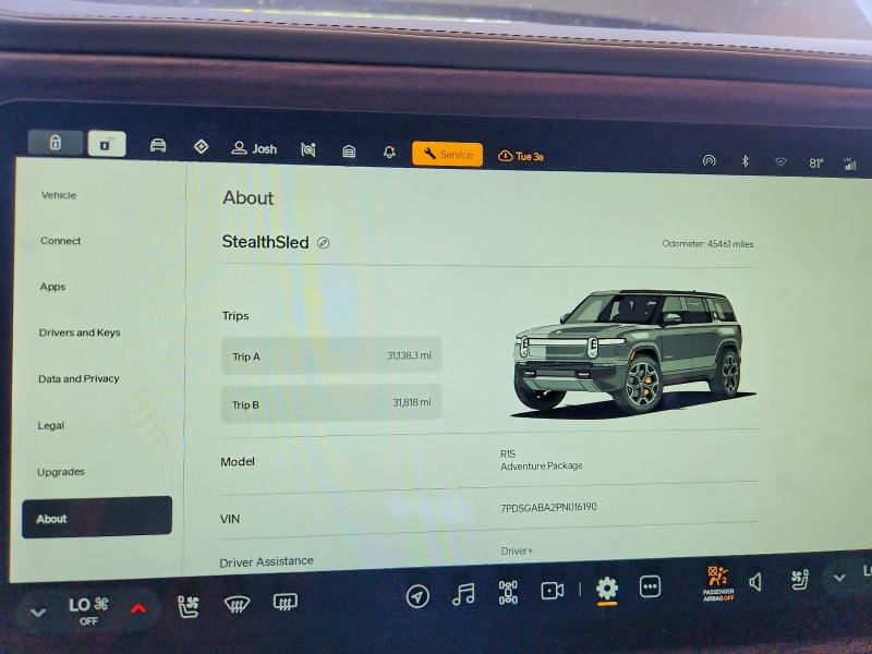 Aukcja sprzedaży 2023 Rivian R1s, vin: 7PDSGABA2PN016190, numer aukcji: 60857966