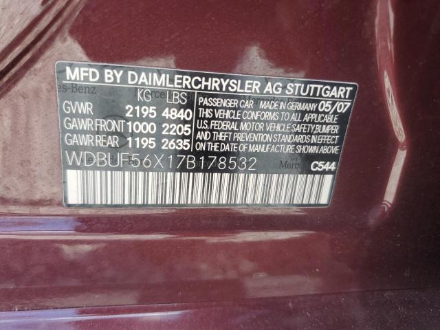 2007 Mercedes-benz E მანქანა იყიდება აუქციონზე, vin: WDBUF56X17B178532, აუქციონის ნომერი: 60313646