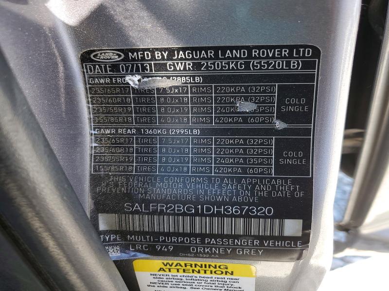 Продаж на аукціоні авто 2013 Land Rover Lr2, vin: SALFR2BG1DH367320, номер лоту: 61500536