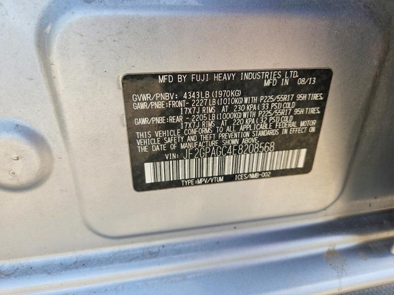 Продаж на аукціоні авто 2014 Subaru Xv Crosstrek, vin: JF2GPAGC4E8208568, номер лоту: 85461185