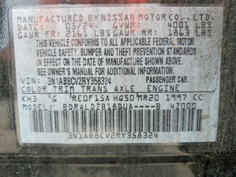 Aukcja sprzedaży 2024 Nissan Sentra, vin: 3N1AB8CV2RY358324, numer aukcji: 60622546