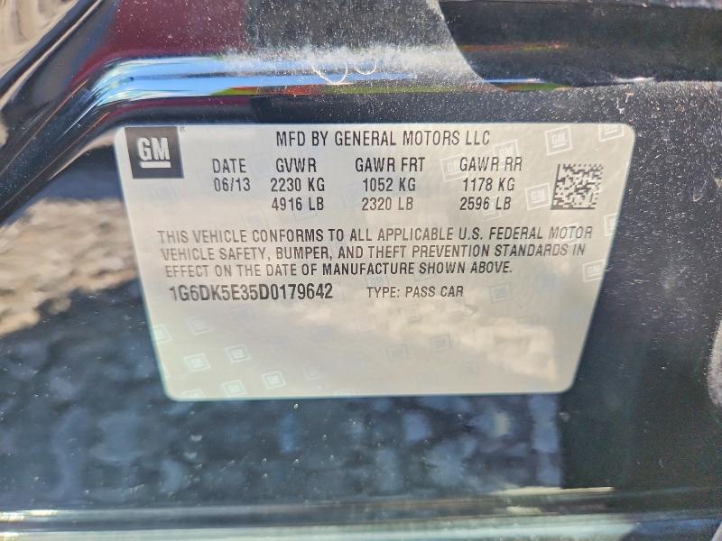 2013 Cadillac Cts მანქანა იყიდება აუქციონზე, vin: 1G6DK5E35D0179642, აუქციონის ნომერი: 61053116