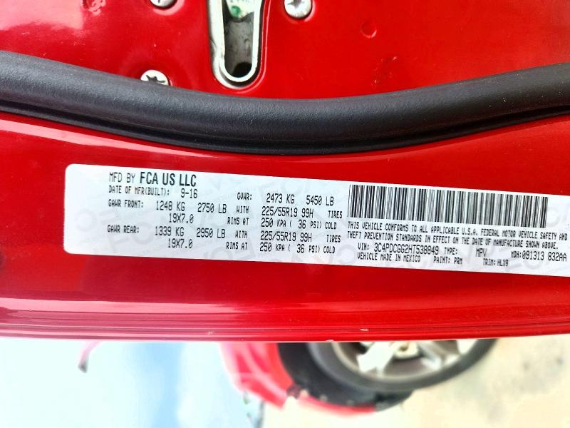 61031026 :رقم المزاد ، 3C4PDCGG2HT538849 vin ، 2017 Dodge Journey مزاد بيع