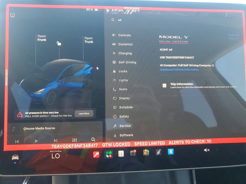 Продажа на аукционе авто 2022 Tesla Model Y, vin: 7SAYGDEF8NF348417, номер лота: 61220646