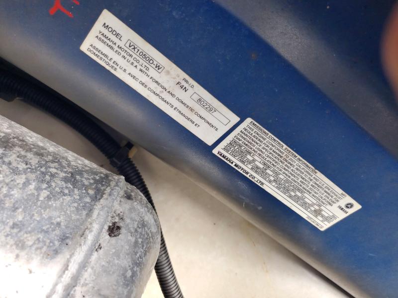 59729736 :رقم المزاد ، USYAMA0237A121 vin ، 2021 Yam Vx Deluxe مزاد بيع