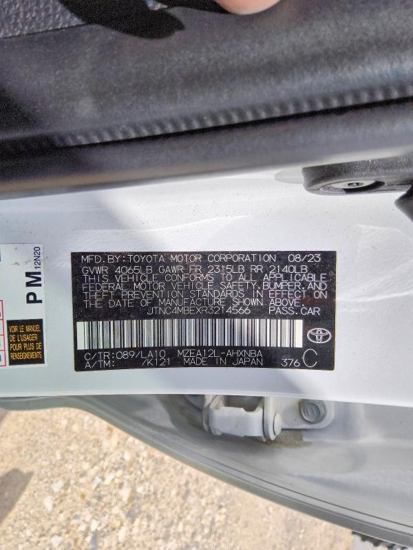 61166956 :رقم المزاد ، JTNC4MBEXR3214566 vin ، 2024 Toyota Corolla مزاد بيع