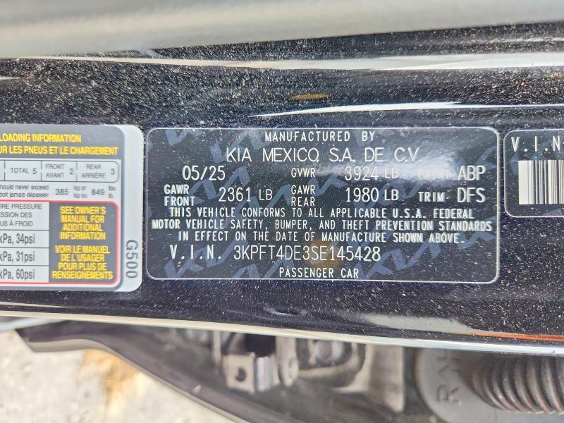 Aukcja sprzedaży 2025 Kia K4, vin: 3KPFT4DE3SE145428, numer aukcji: 58820686