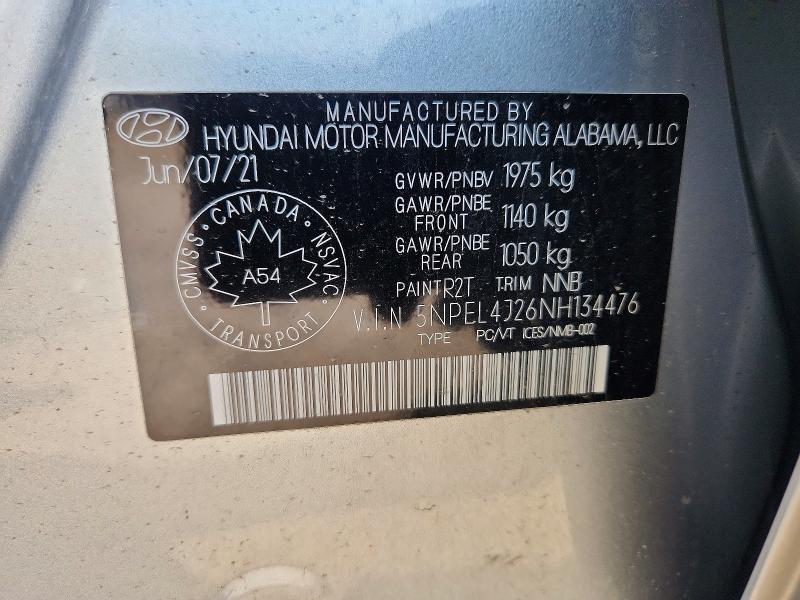 Продажа на аукционе авто 2022 Hyundai Sonata, vin: 5NPEL4J26NH134476, номер лота: 61280816