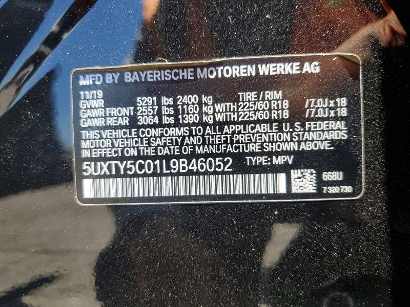 Продажа на аукционе авто 2020 Bmw X3, vin: 5UXTY5C01L9B46052, номер лота: 62149286