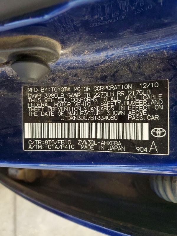 Продаж на аукціоні авто 2011 Toyota Prius, vin: JTDKN3DU7B1334080, номер лоту: 61750746