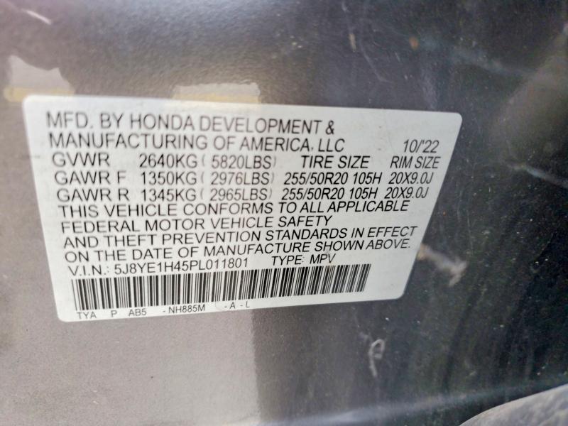 Продажа на аукционе авто 2023 Acura Mdx, vin: 5J8YE1H45PL011801, номер лота: 62082936