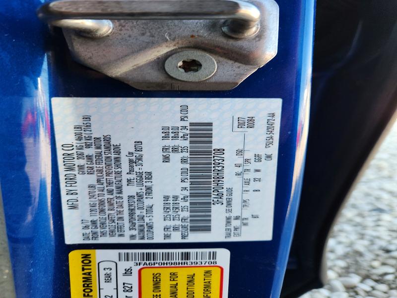 Aukcja sprzedaży 2017 Ford Fusion, vin: 3FA6P0H98HR393708, numer aukcji: 62973796