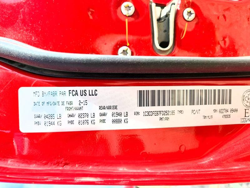 Auction sale of the 2015 Dodge Dart, vin: 1C3CDFEB7FD252185, lot number: 60970356
