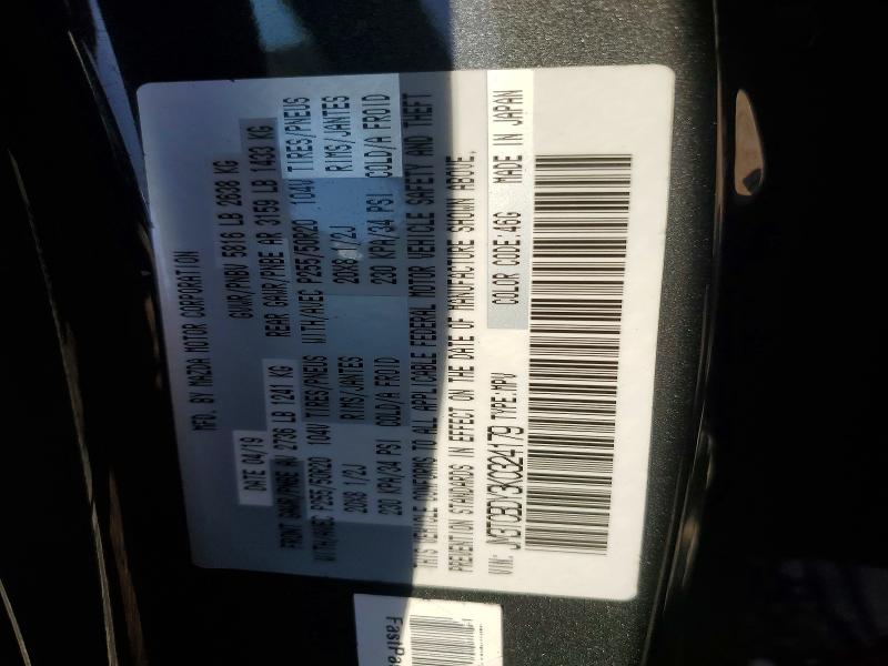 62147126 :رقم المزاد ، JM3TCBDY3K0324179 vin ، 2019 Mazda Cx-9 مزاد بيع
