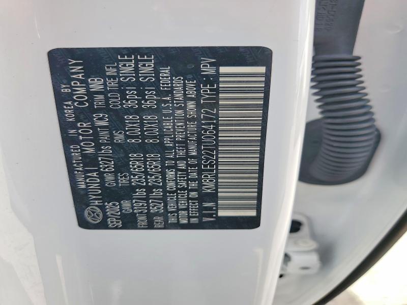 60796516 :رقم المزاد ، KM8RLES22TU064172 vin ، 2026 Hyundai Palisade مزاد بيع
