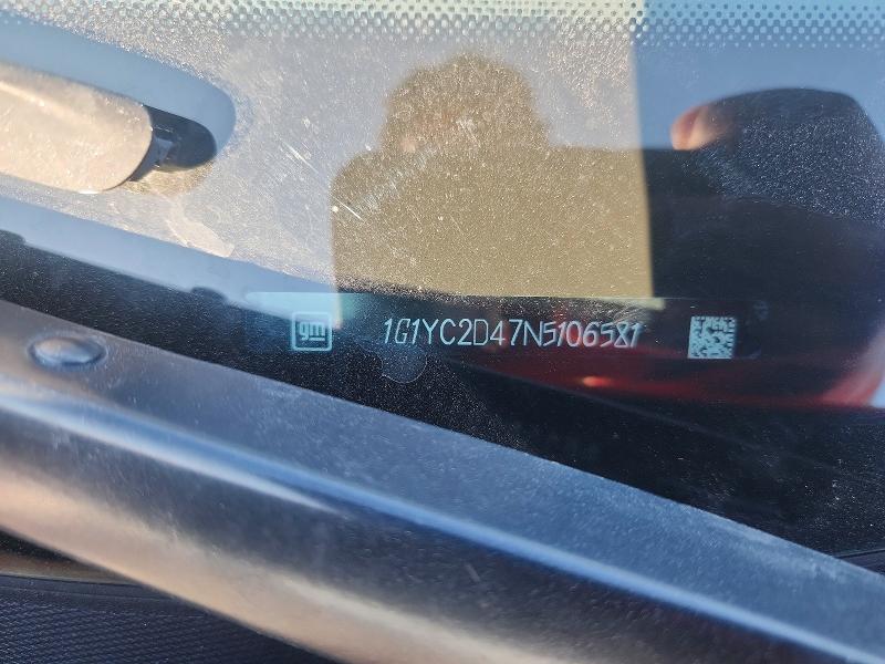 2022 Chevrolet Corvette მანქანა იყიდება აუქციონზე, vin: 1G1YC2D47N5106581, აუქციონის ნომერი: 62713616