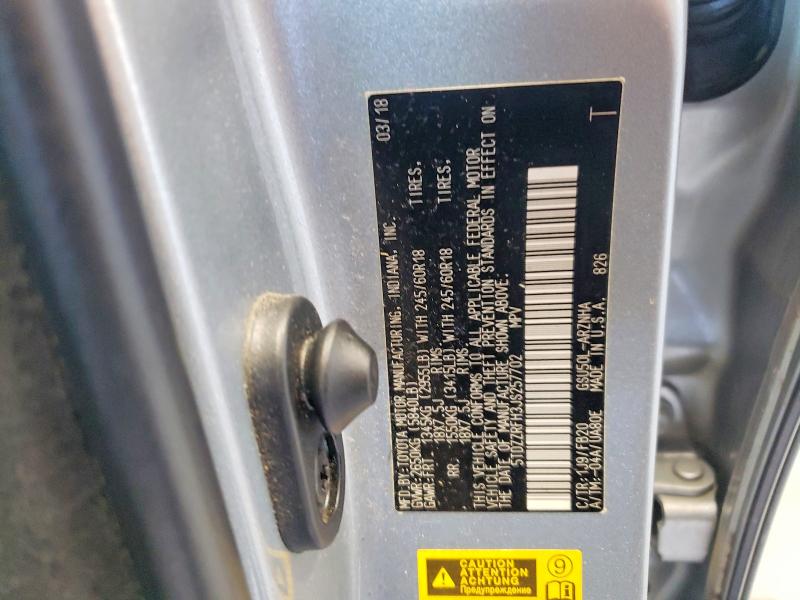 Auction sale of the 2018 Toyota Highlander, vin: 5TDZZRFH3JS257702, lot number: 63133136