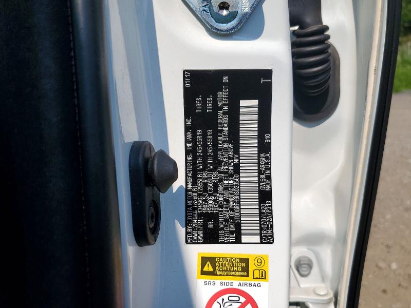 Aukcja sprzedaży 2017 Toyota Highlander Hybrid, vin: 5TDDGRFH9HS023560, numer aukcji: 59250306