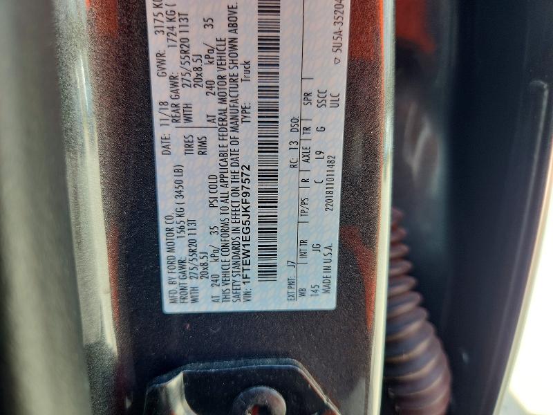 Aukcja sprzedaży 2018 Ford F150, vin: 1FTEW1EG5JKF97572, numer aukcji: 60315386