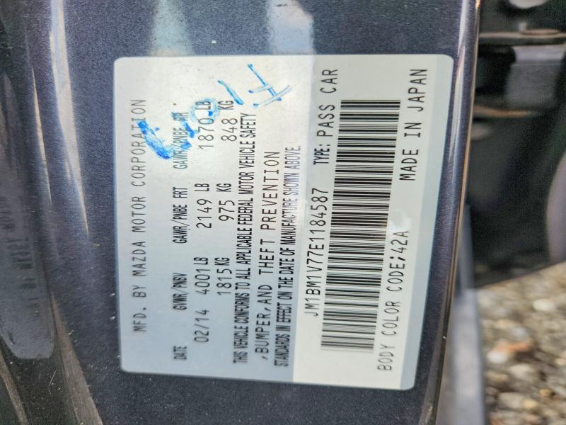 Aukcja sprzedaży 2014 Mazda 3, vin: JM1BM1V77E1184587, numer aukcji: 62203046