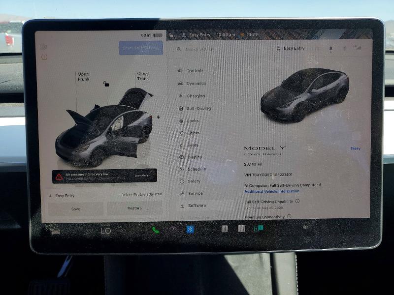Aukcja sprzedaży 2025 Tesla Model Y, vin: 7SAYGDED8SF231401, numer aukcji: 62813216