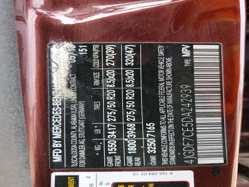 Продаж на аукціоні авто 2013 Mercedes-benz Gl, vin: 4JGDF7CE5DA242939, номер лоту: 60954896