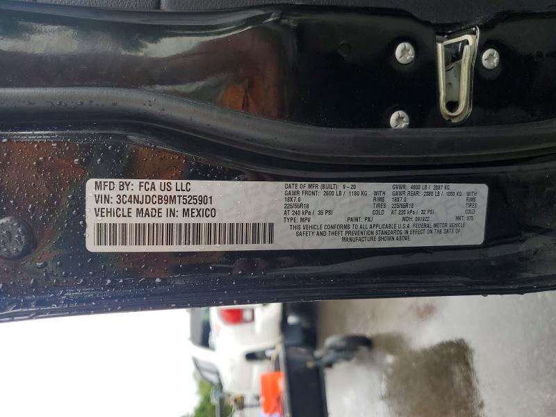 2021 Jeep Compass მანქანა იყიდება აუქციონზე, vin: 3C4NJDCB9MT525901, აუქციონის ნომერი: 59600326